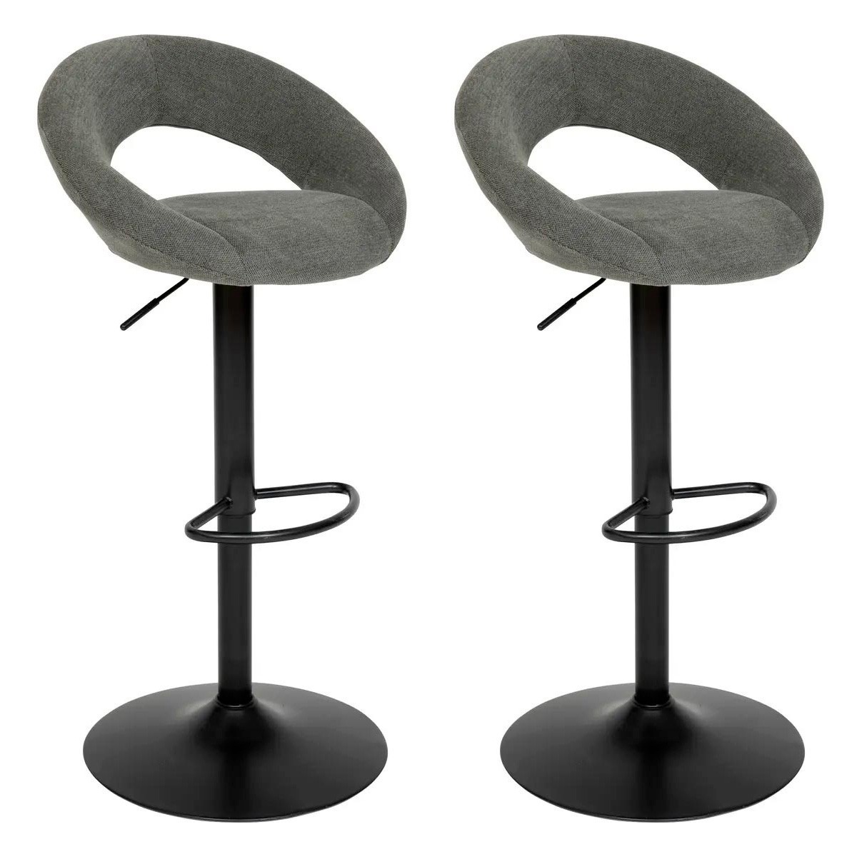 Chaise de bar haute Sasha lot de 2 tabourets vert cèdre pour vos repas autour de l'îlot central