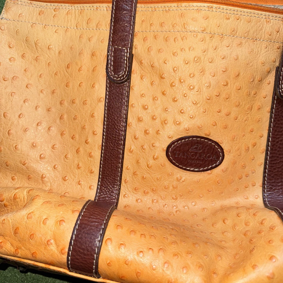 Bolso de Viaje Terrida Tangaroa Cuero Hecho en Italia Avestruz Foto 2 de 4