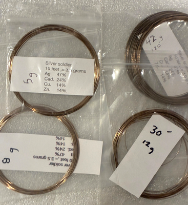 #ad #ad Silver Solder brazing alloy 47% Silver .016quot; 26 gauge 10#x27; $5.00