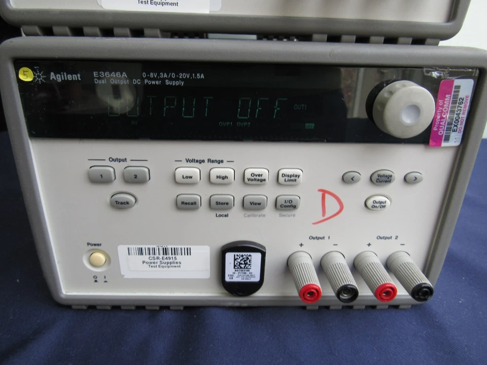 Agilent E3646A DC Power Supply 0-8V, 3A/0-20V, 1.5A 60W Dual Output Programmable - Image 4 of 4