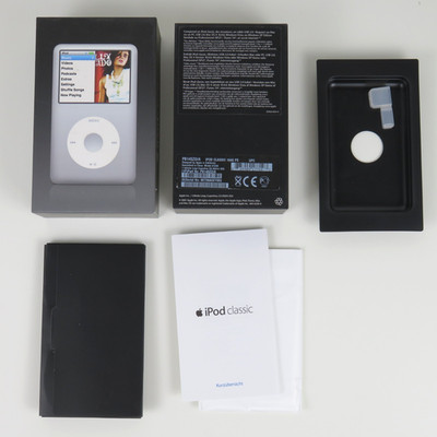 Box Only - iPod Classic A1238 Insert Manual 160GB No Cable Silver