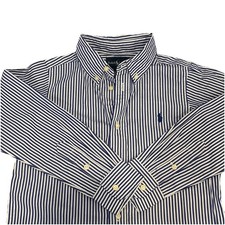 Ralph Lauren Shirt Boys 6 Oxford Button Down Long Slv Blue White Casual Preppy