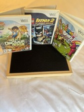 3 Wii Games Lego Batman Nickelodeon Great Dinosaur Rescue Gummy Bears MiniGolf ￼