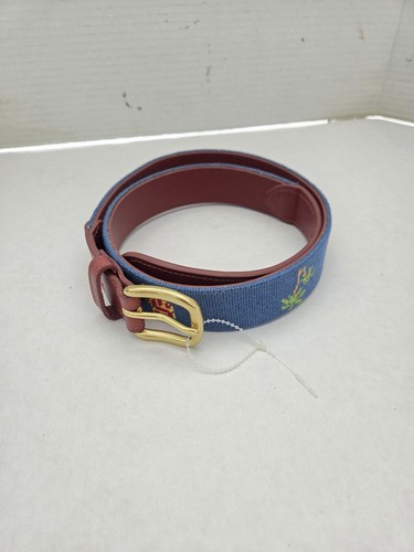 Brewster Belt Company Needlepoint USC Size 33 Leather Belt