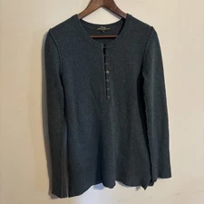 Vintage Eddie Bauer Sz M Lambs wool & Angora Sweater USA  Henley Hike rustic