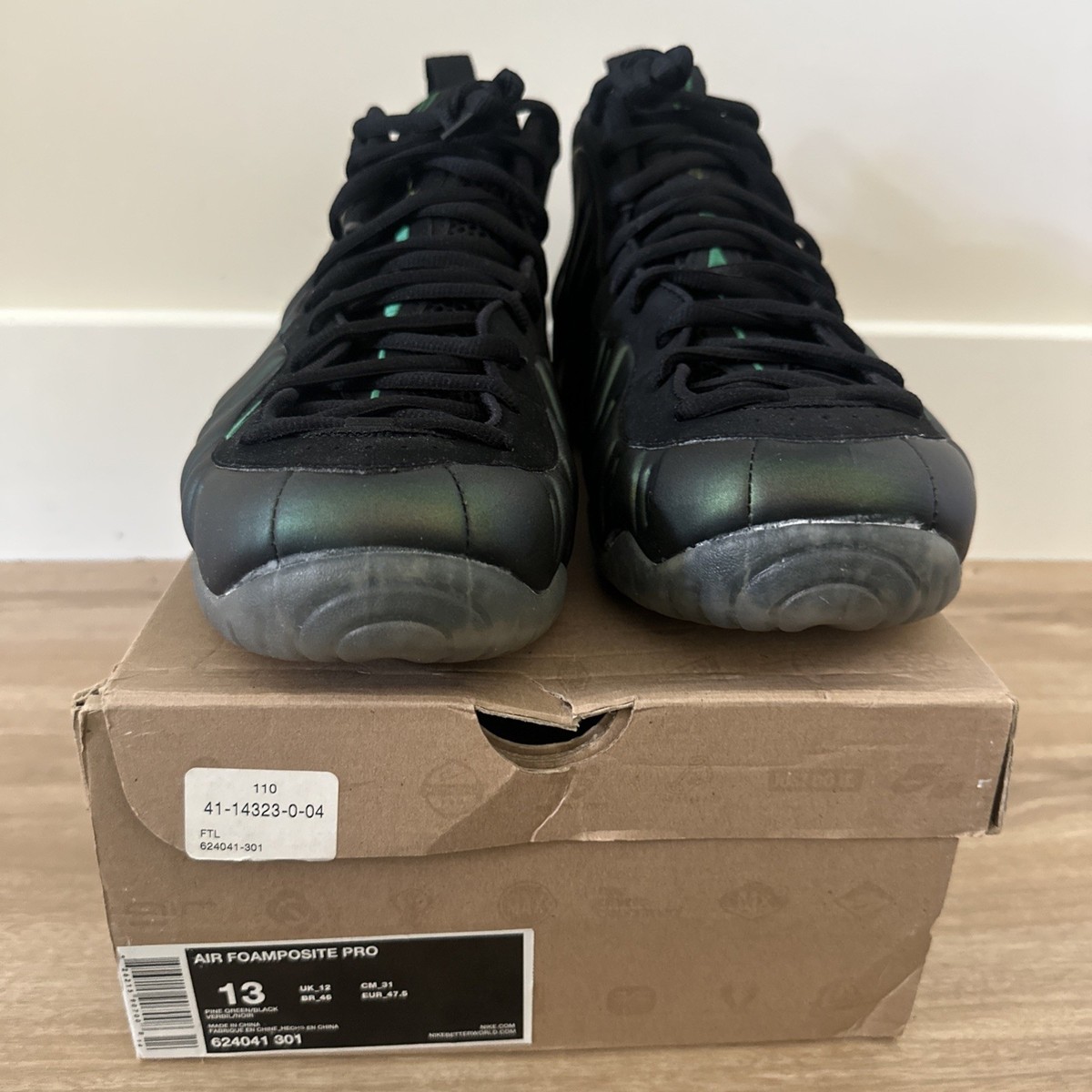 VINTAGE 2011 Nike Air Foamposite Pro Electric Green Men\'s Size 13 RARE !! Pine Green Nike Foamposite Pro New DeadStock Size 13 Rare  main image 3