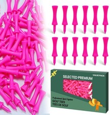 Amy Sport Golf Tees Step Down Plastic Unbreakable 50 Pack 2 1/4 inch 57 mm Pi...