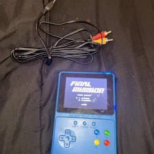 Game Box Plus- Hand Held Game System, Rechargeable Battery, Blue