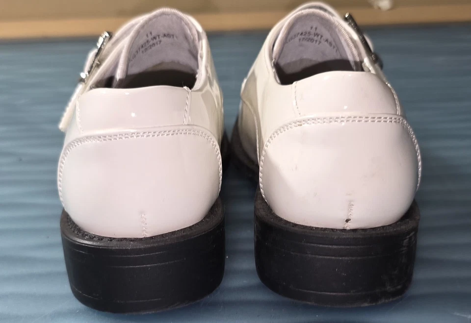 Zapatos de vestir Easy Strider blancos de comunión para boda para niños talla 11 Foto 4 de 4