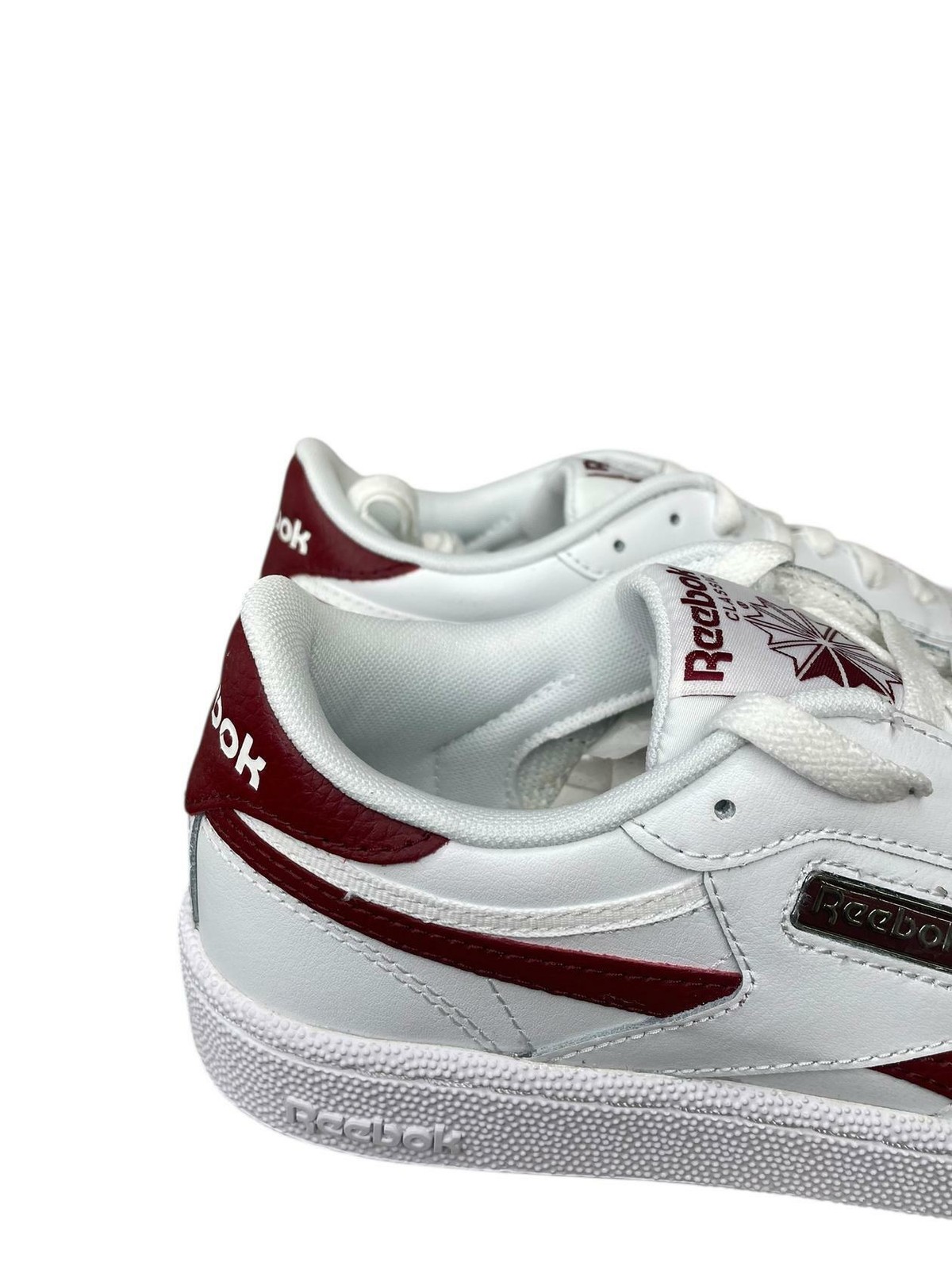 Reebok Men Sneaker Tennis Gym 100201199 Club C Revenge White Maroon Size 6 M thumbnail 4