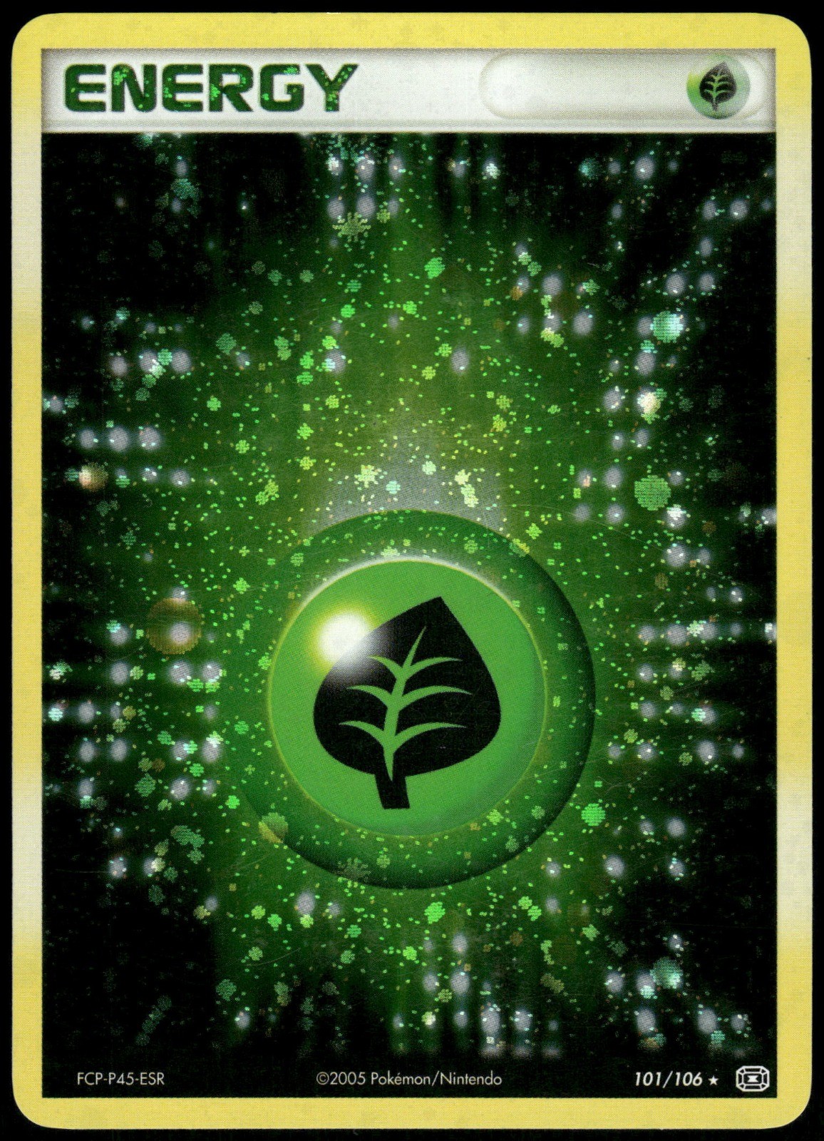 Pokemon Grass Energy Holo Rare Emerald 101/106 NM Holo