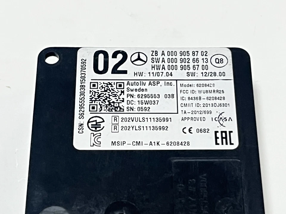 A0009058702 Capteur radar de distance angle mort MERCEDES-BENZ GLC250 - Photo 3/4