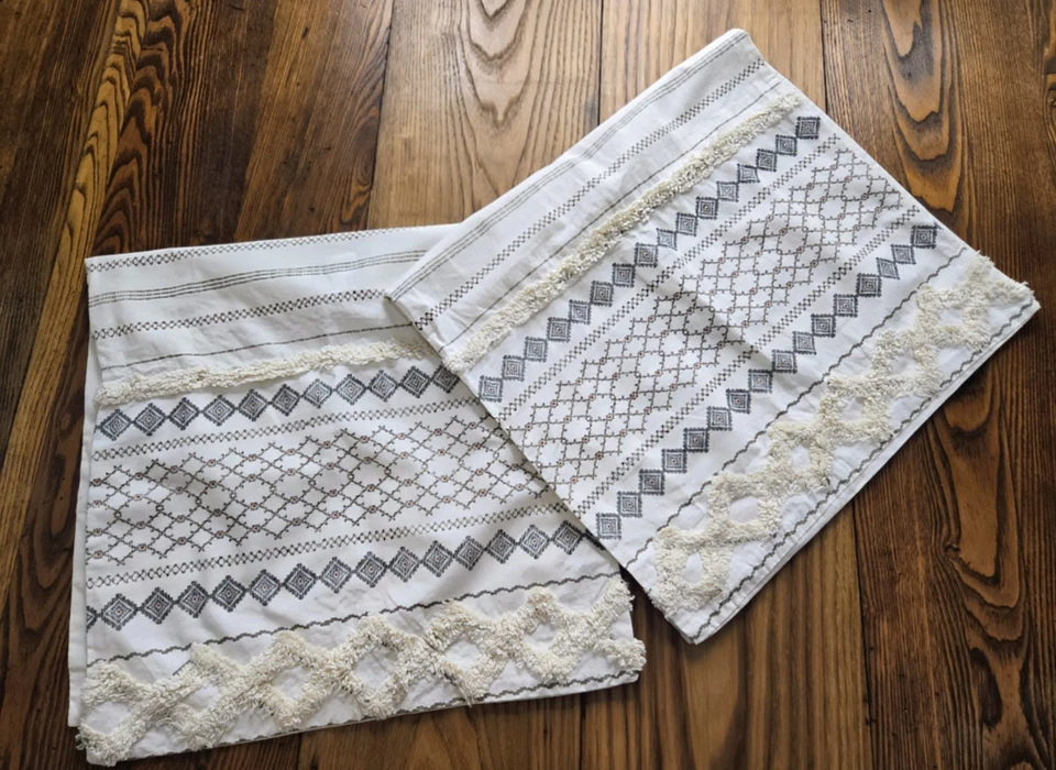 2 TINTA + HIEDRA Mila IMANI tamaño king FUNSAS ALMOHADA AZTECA SUROESTE CHENILLA 35X19 Foto 2 de 4