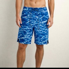 Lululemon Blue Water Print Swim Board Shorts Size 38 Men  s