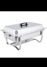  Choice Economy 8 Qt. Full Size Stainless Steel Chafing Dish with Folding Frame