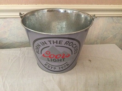 Born In The Rockies Coors Light Bucket Grey And Silver Ice Bucket