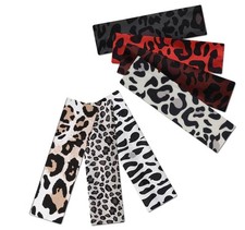 Printed Leopard Headbands for Women - 7 Pack Non Slip Soft Cotton Stretchy Sp...