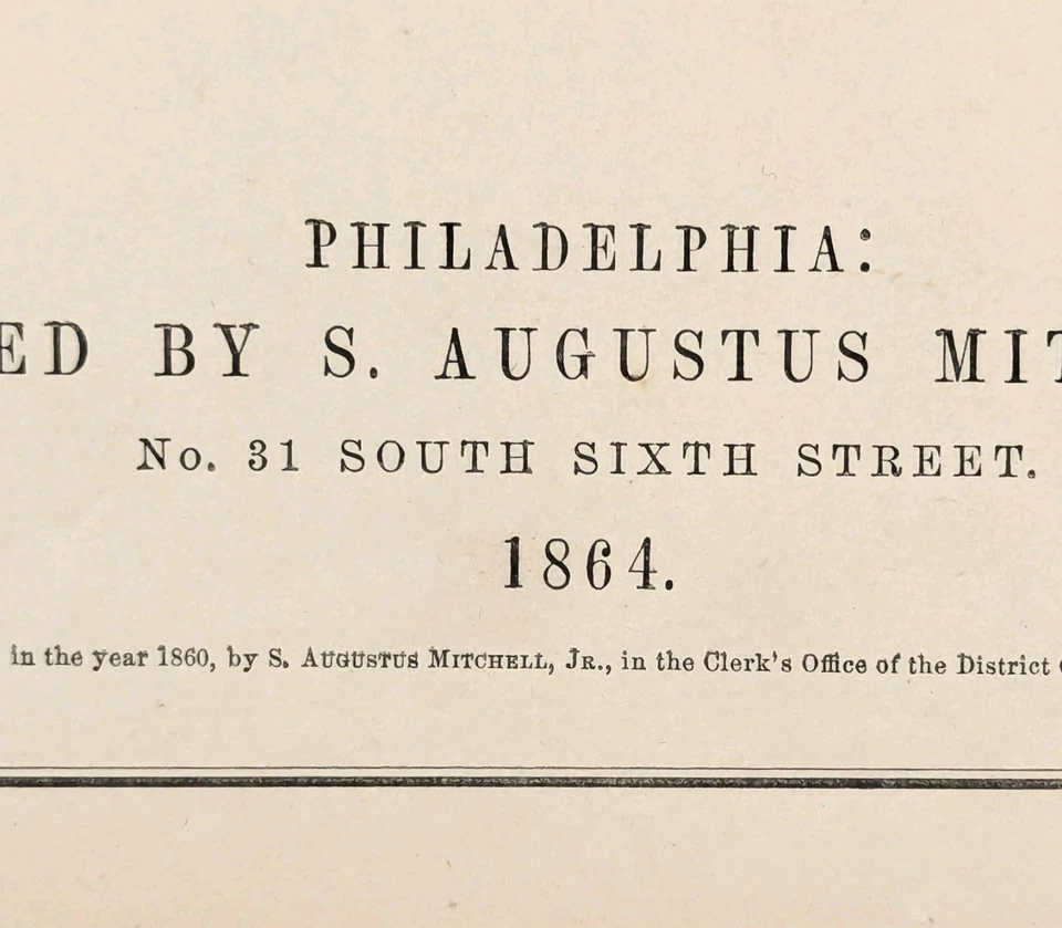 1864 OHIO - INDIANA Map ORIGINAL  (13X10.5) RAILROADS - COUNTY - TOWNSHIPS - Image 4 of 4