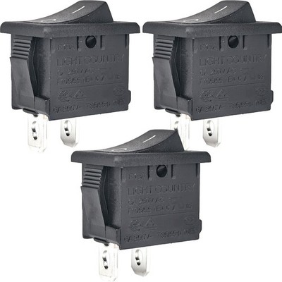 3 PCS R19A Rocker Switch SPDT 6A 250VAC 21x15mm T105/55 Industrial Switch