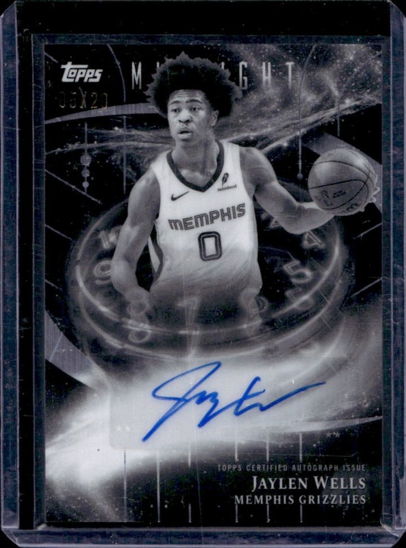 2025-26 Topps Midnight Jaylen Wells Stroke of Auto Equinox #/20 Grizzlies