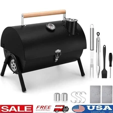 Portable Charcoal Grill Lightweight Compact BBQ Tool Set Outdoor Camping Picnic