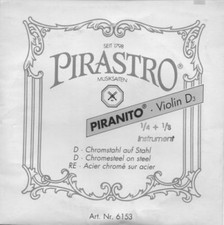 Corde à l'unité Violon Pirastro 1/4 1/8 Violin D3 Ré Acier chromé sur acier