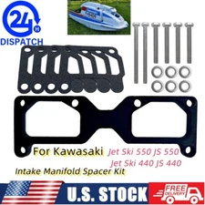For Kawasaki Jet Ski 550 SX JS440 JS550 44/46mm Carb Intake Manifold Spacer Kit