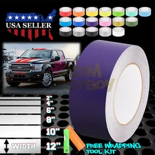 Matte Color Racing Stripes Vinyl Wrap Sticker Ford F-150 Stripe 25FT / 50FT Long