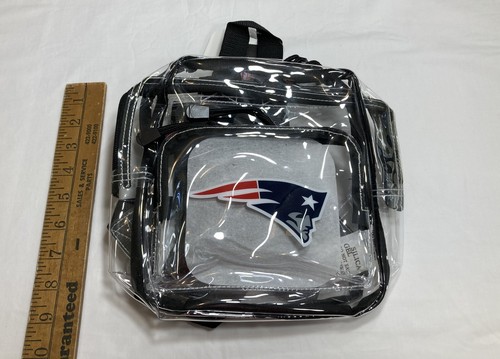New England Patriots Clear Stadium Approved Mini Backpack - 9" x 9" - Picture 2 of 4
