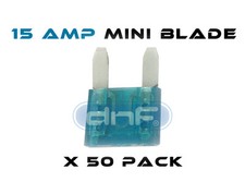 50 PACK 15 AMP ATS/ATC MINI BLADE 12V AUTOMOBILE FUSE - FREE SAME DAY SHIPPING 