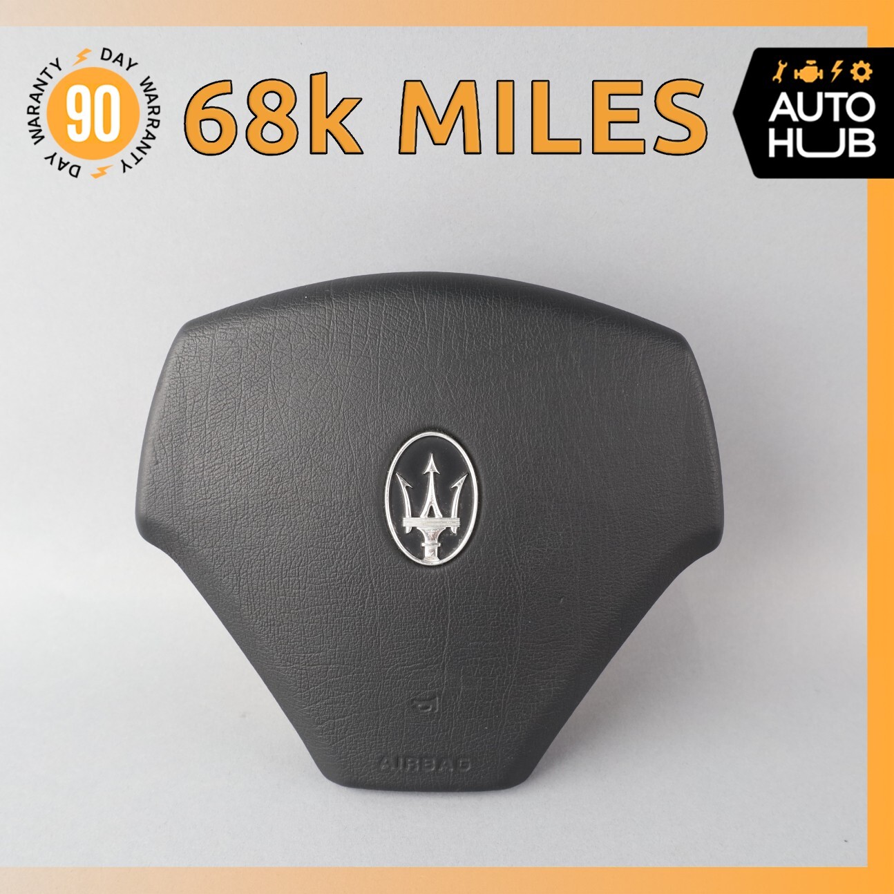 03-13 Maserati Quattroporte M139 Steering Wheel Air Bag Airbag Black OEM 68k