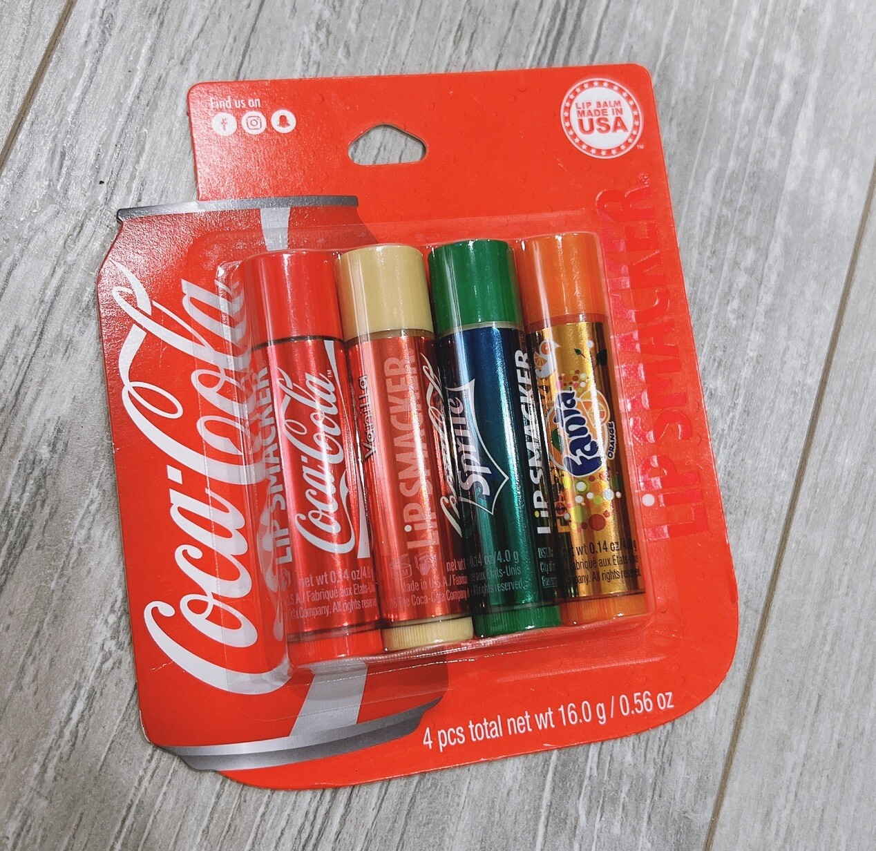 Coca Cola Lip Smacker Gift Tin Set with 4 Flavored Lip Balms-image
