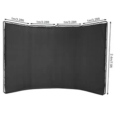 Backdrop Stand Floor Standing Photography Backdrop Stand w/Black Cloth 4*2.4m