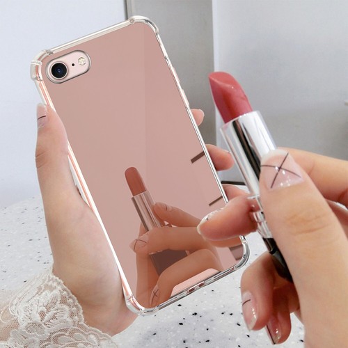 For iPhone 6 7 8 SE 2022 4.7" Case Girl Luxury Glitter Slim Mirror Makeup Case - Picture 11 of 20