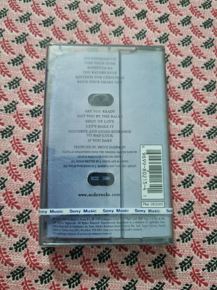 AC/DC The Razors Edge INDIA EDITION SEALED Audio Cassette - Image 3 of 3