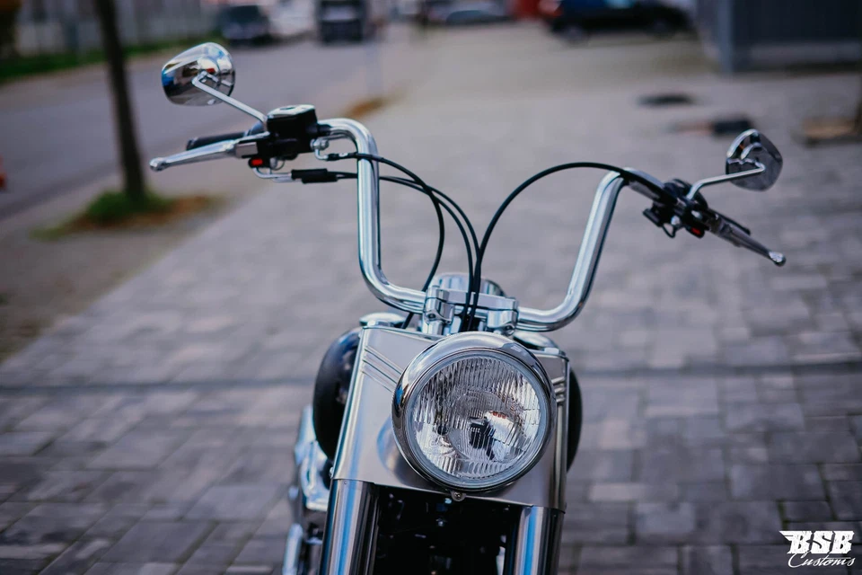 7" Scheinwerfergehäuse CHROME  für alle Harley Davidson Softail Modelle - Bild 3 von 4