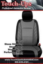 2017-2018 Ford F-250 Xlt Supercrew Leather Seat Covers Black Gray Limited Design