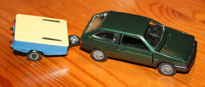 VAZ 2108 Green Metallik w/ Skif-M trailer 1:43 w / original box MOM 1998