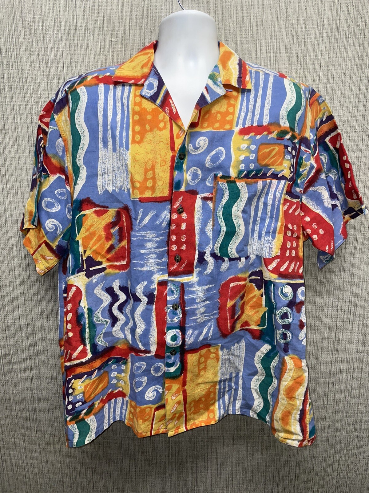 Basic Elements Linen Cotton Blend Multicolored Bu… - image 1