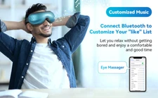 Smart Eye Massager with Heat Rechargeable Eyes Mask with Music Relax Help Sleep