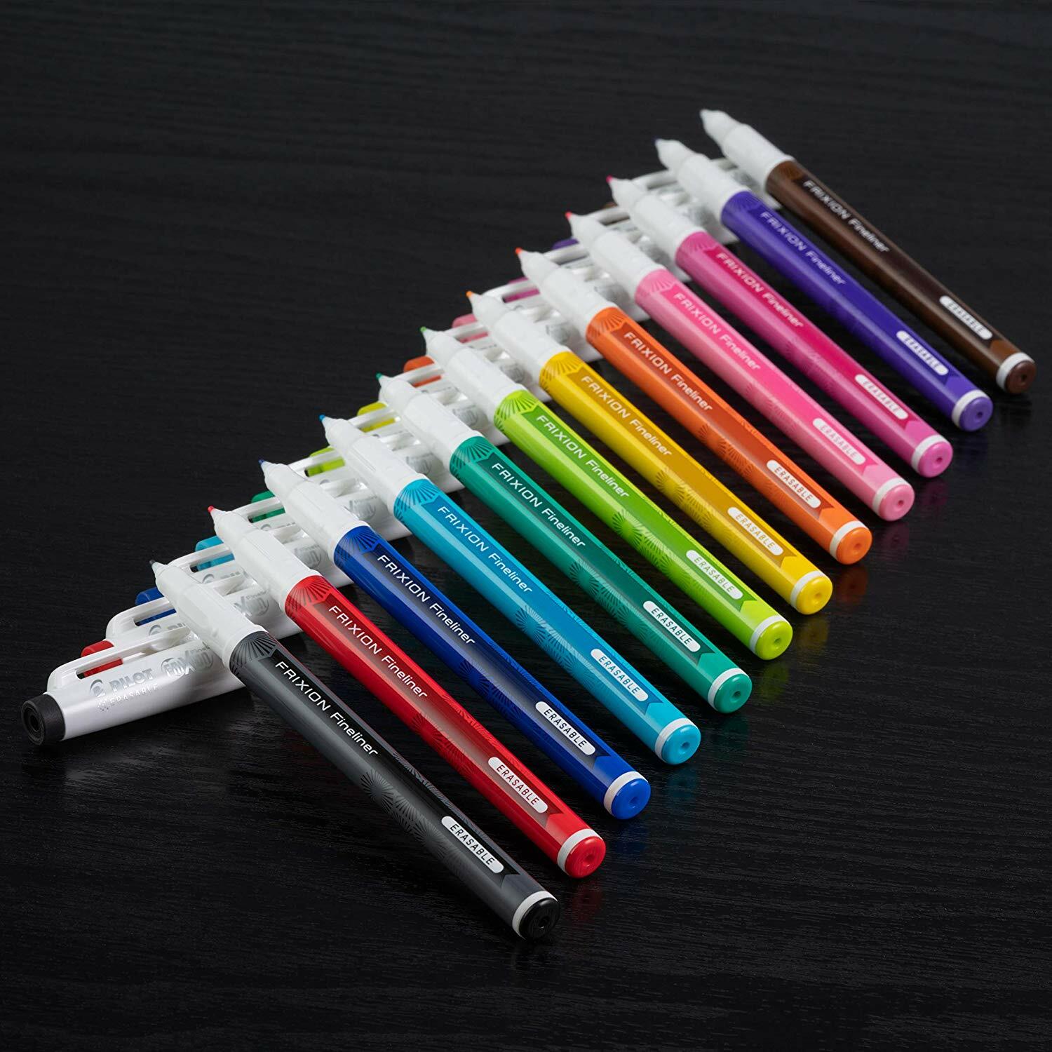 11452 Pilot Frixion Fineliner Marker Pen, Erasable Ink, Pack of 12 Colors