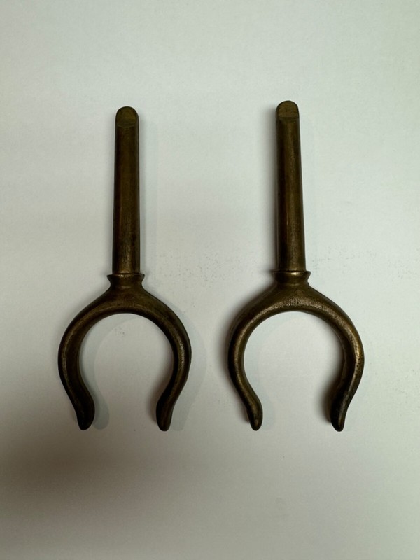 Vintage bronze boat oars set of two.
