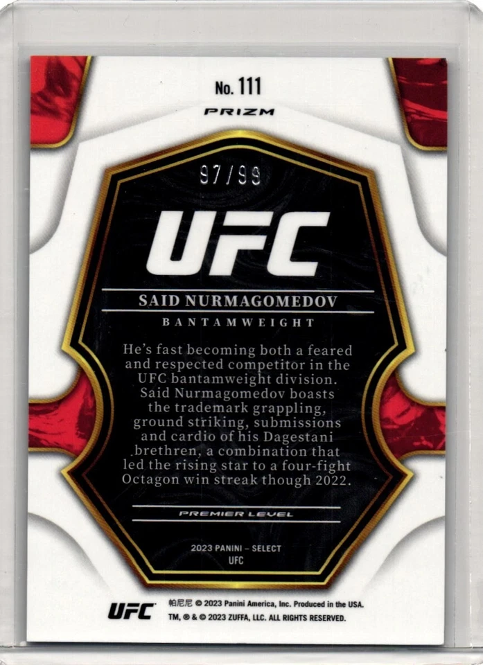 Panini Select Said Nurmagomedov Purple /99 - Image 2 of 2