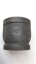Anvil 1-1/2" x 1-1/4" Female Black Malleable Iron Reducing Coupling
