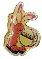 Energizer Bunny Lapel Pin Pink Rabbit Drummer Icon Battery Logo