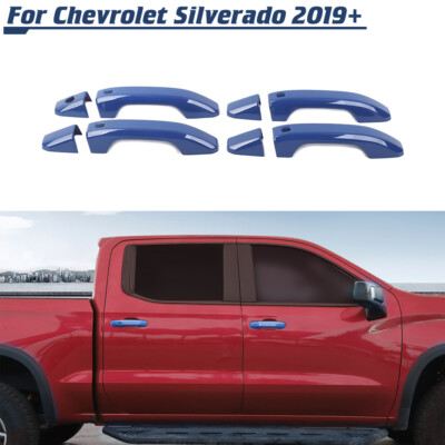 Blue Exterior Door Handle Cover Trim For Chevy Silverado/Sierra 2019+ /Suburban
