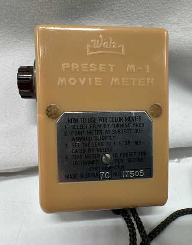 Walz Preset M-1 Movie Meter Made In Japan for Color Movies Vintage - Picture 2 of 11