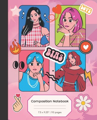 Composition Notebook: Cute Korean Kpop Girl Group Aesthetic No.80