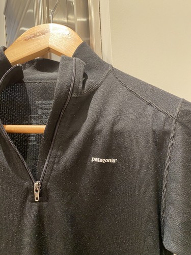 Patagonia Kids’ Unisex Capilene Midweight Base Layer 1/4 Zip Top Black Size M 10 - Picture 7 of 7