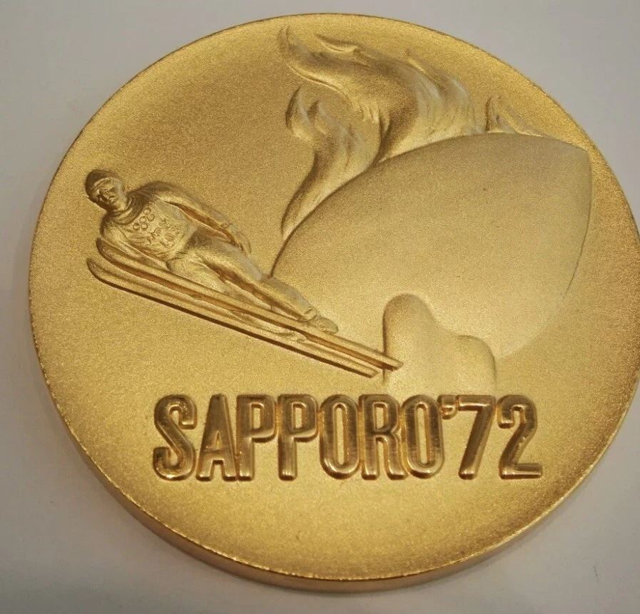 Gold Olympics Fan Apparel and Souvenirs Sapporo 1972 Event for